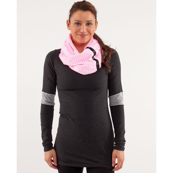 lululemon athletica Accessories - • [lululemon] hot pink striped vinyasa scarf •